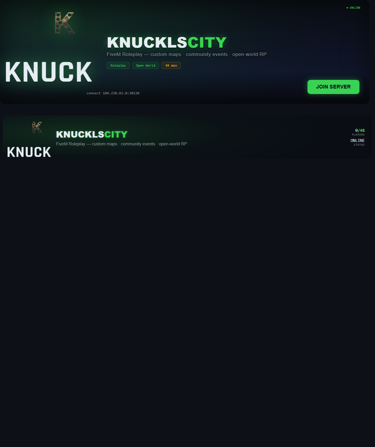 KnucklsCity Banner